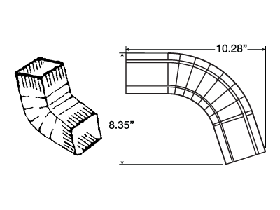 3 inch by 3 inch elbow